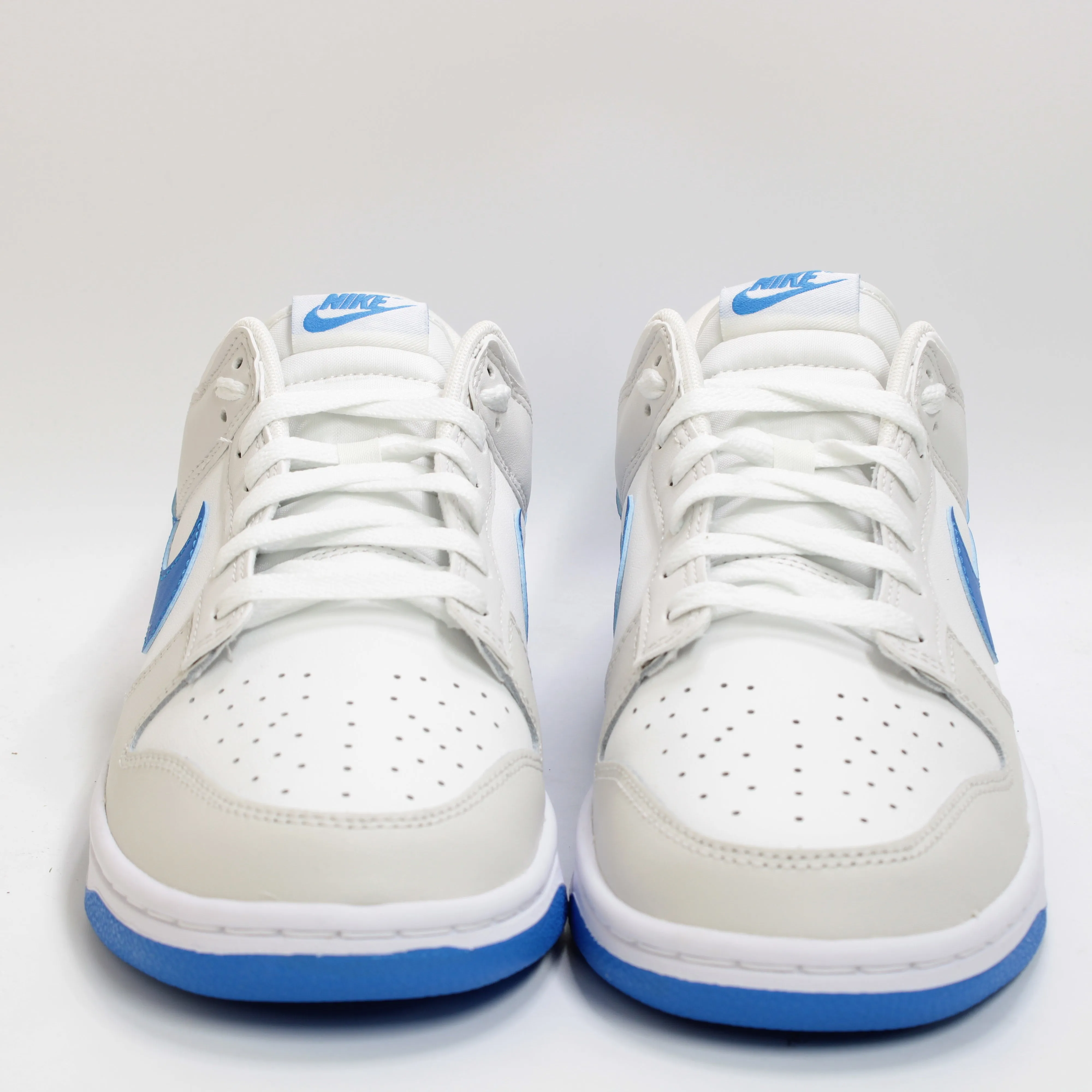 Nike Dunk Low Trainers Summit White Photo Blue Platinum Tin