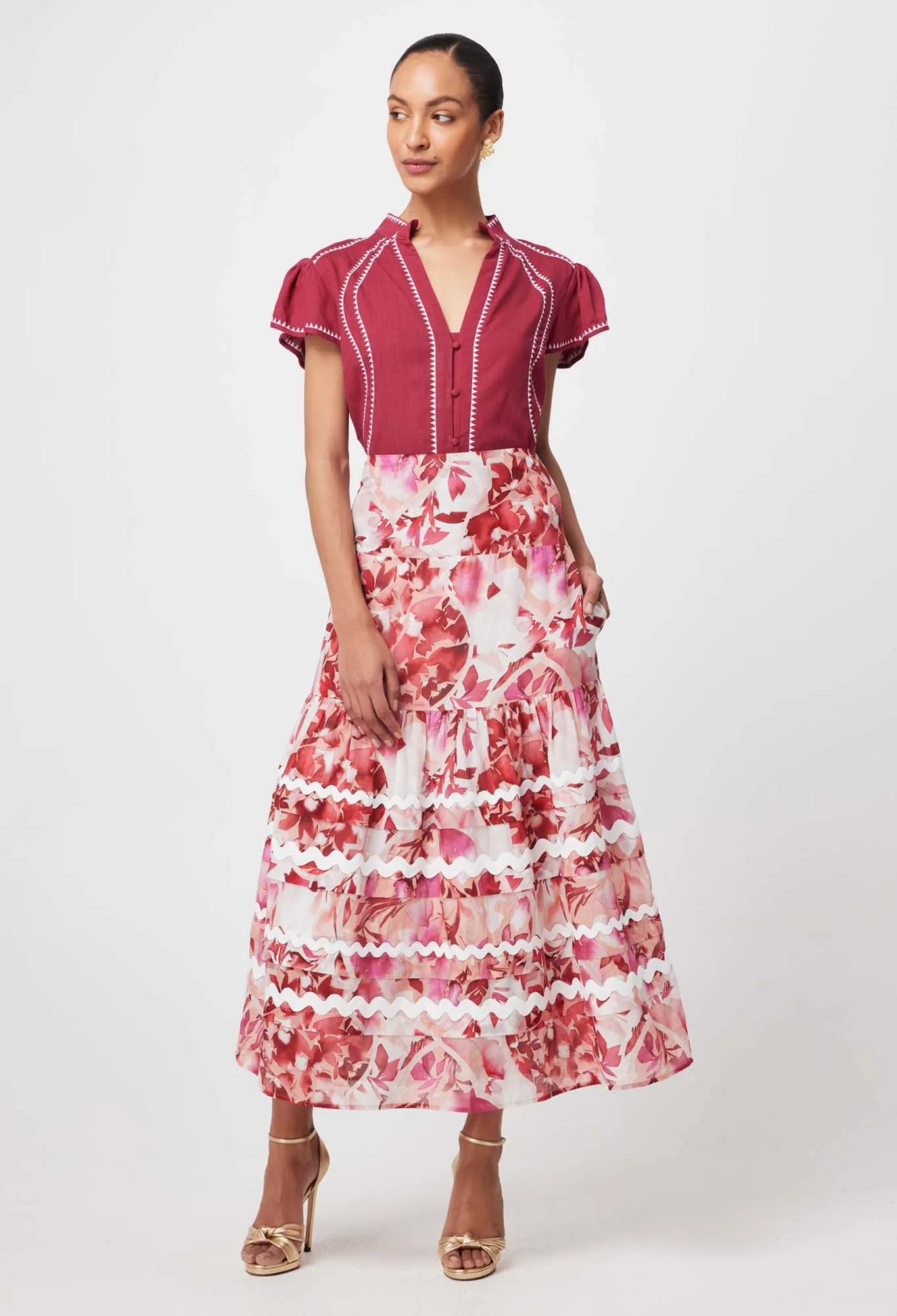 Once Was | Sanibel Rick Rack Skirt