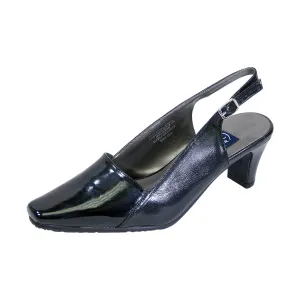 PEERAGE Meredith Women's Wide Width Leather Slingback Pumps