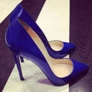 Point Toe Patent Leather Stiletto Heel Pumps