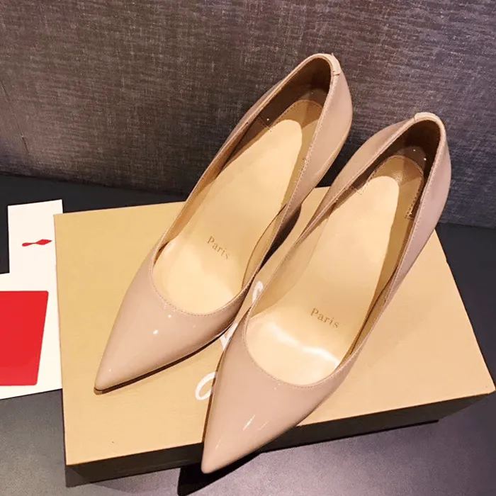 Point Toe Patent Leather Stiletto Heel Pumps