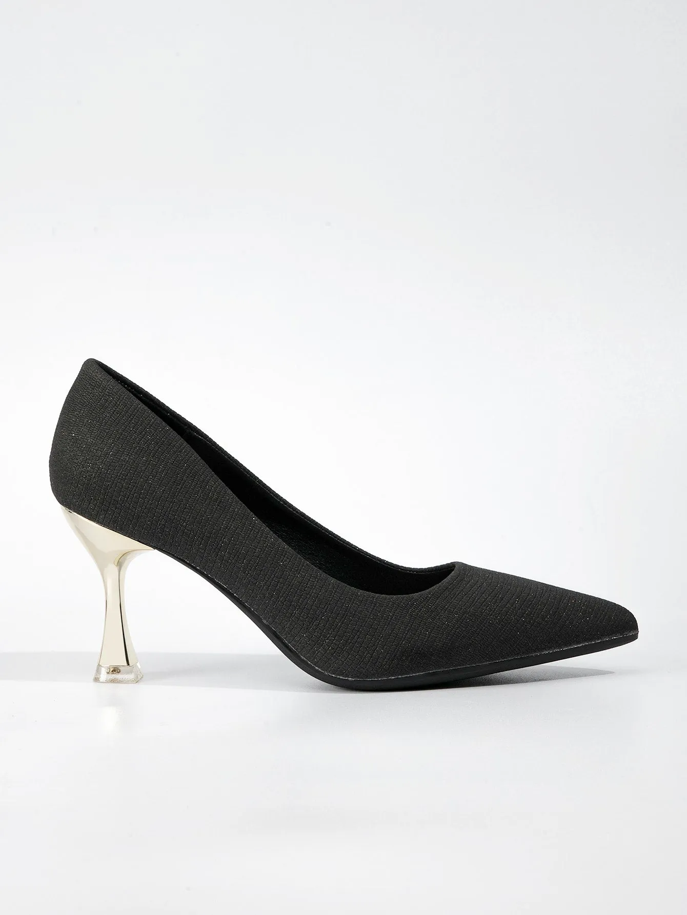 Point Toe Pyramid Heeled Court Pumps