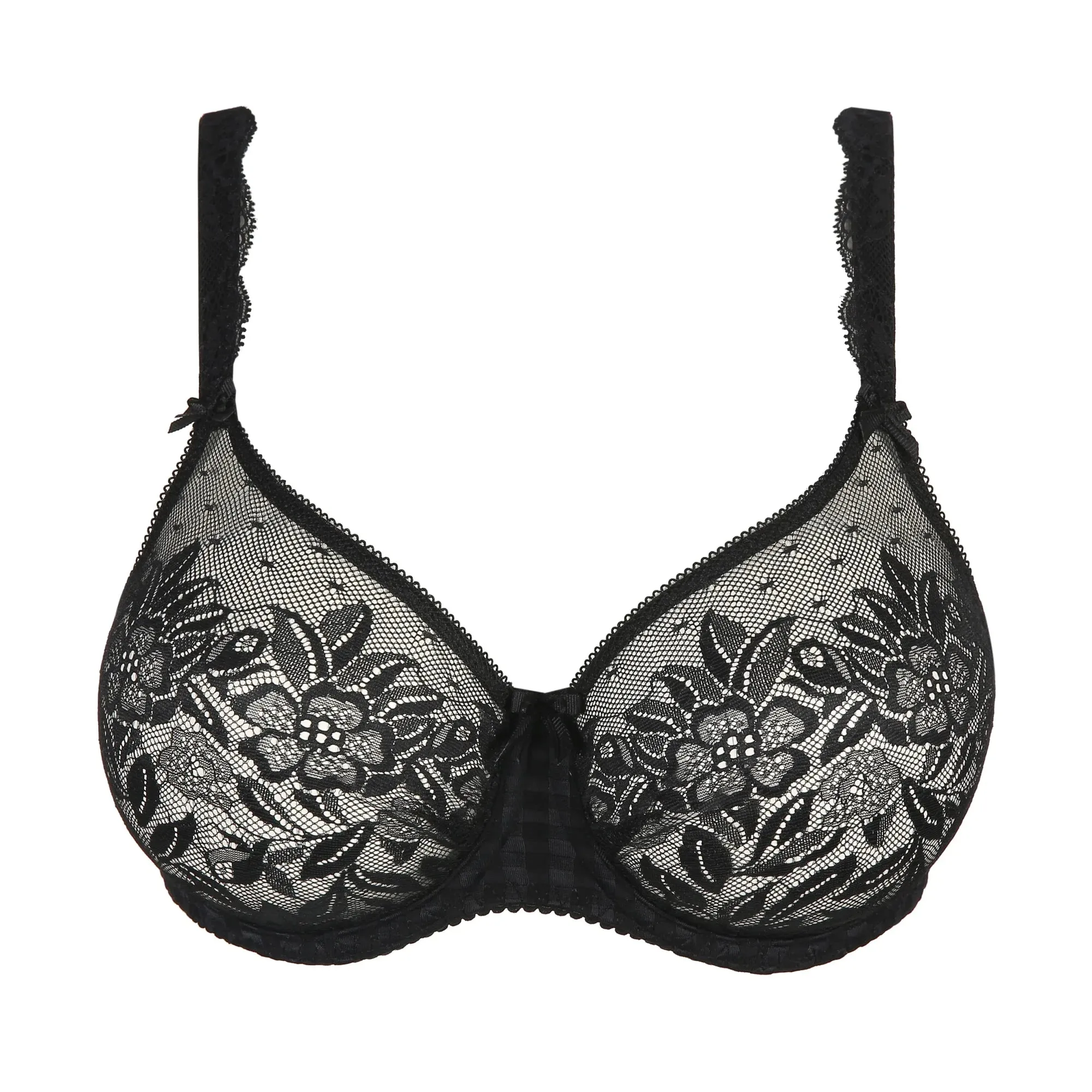 Prima Donna Madison/Divine Lace Seamless Underwire Bra (Black, Nude, and Patine)