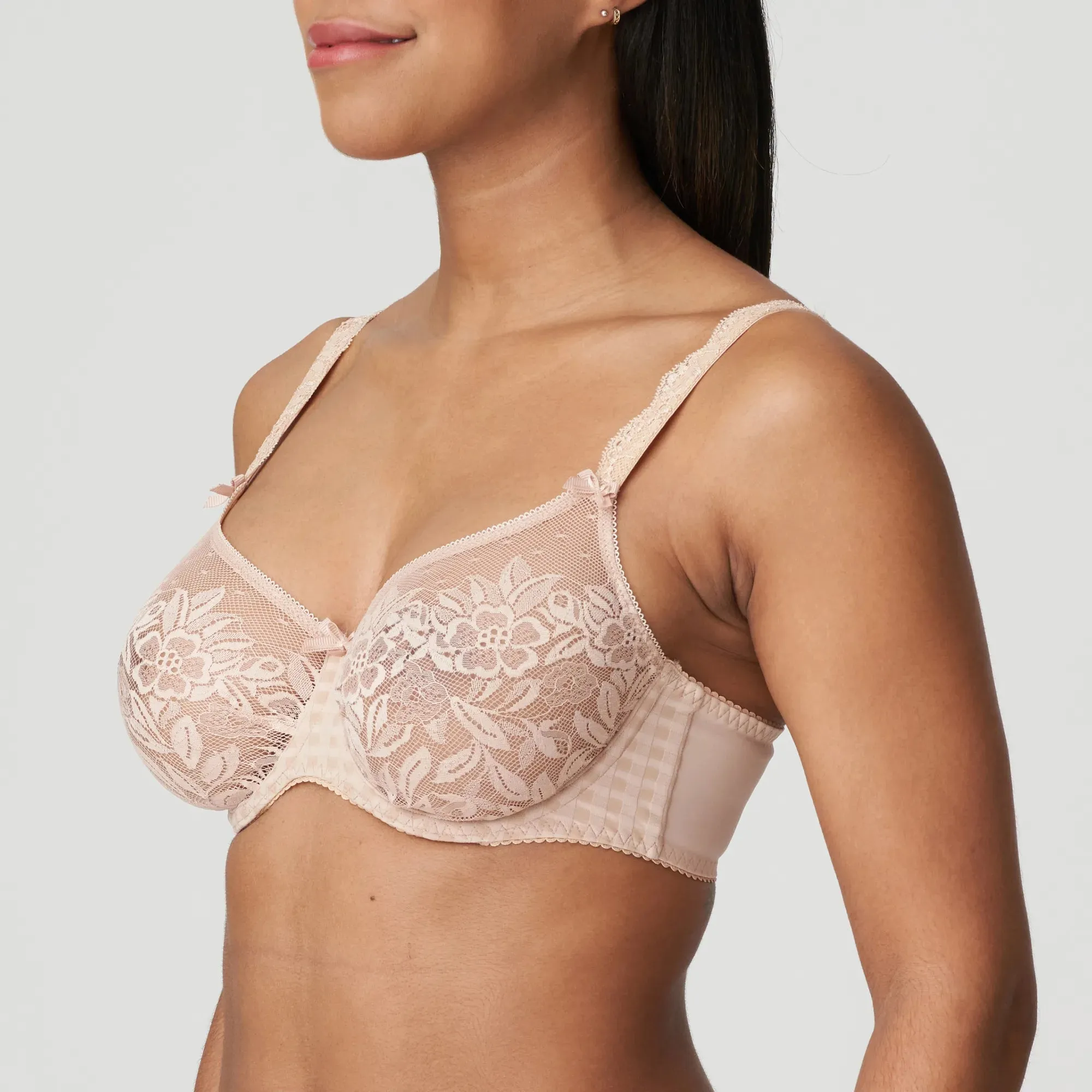 Prima Donna Madison/Divine Lace Seamless Underwire Bra (Black, Nude, and Patine)