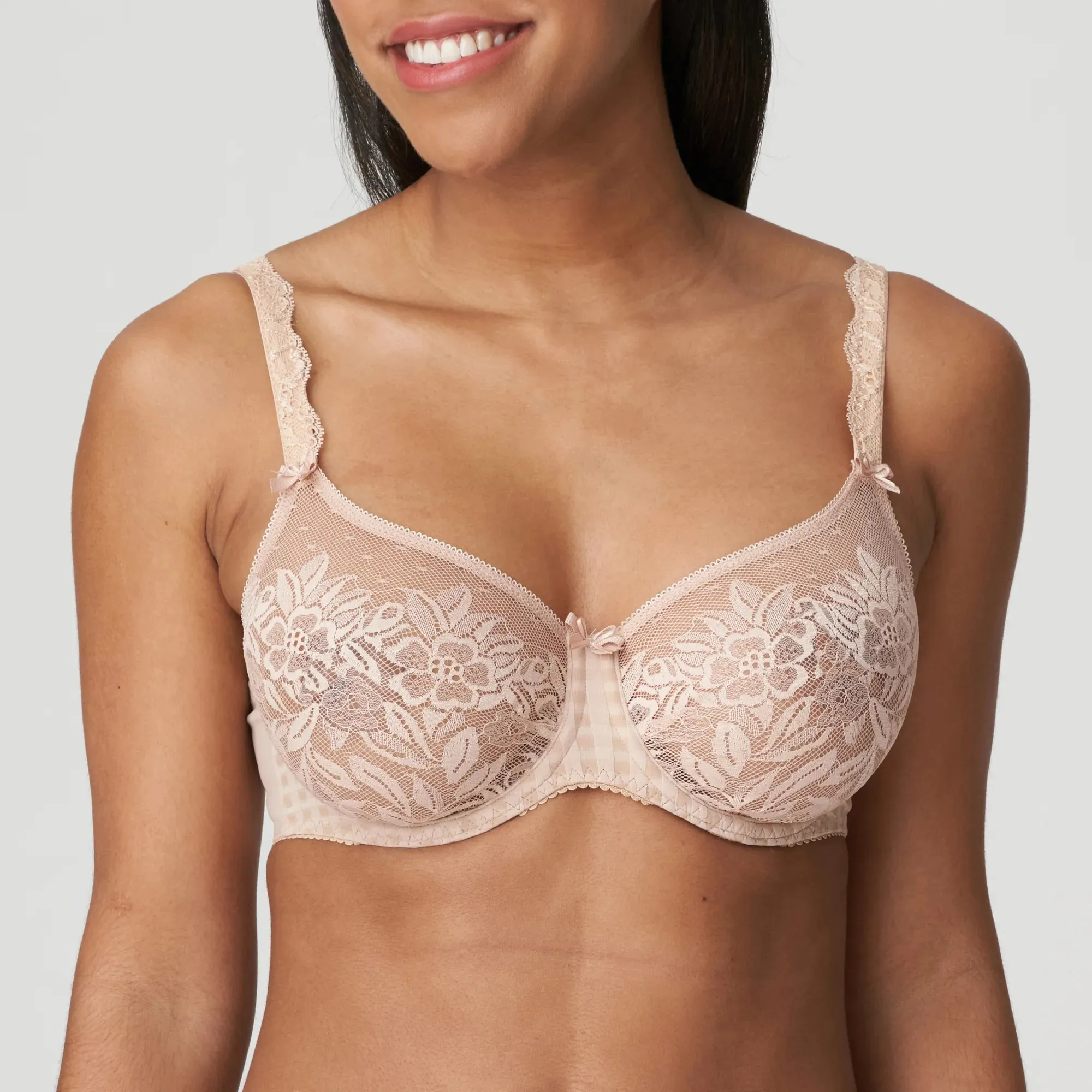 Prima Donna Madison/Divine Lace Seamless Underwire Bra (Black, Nude, and Patine)