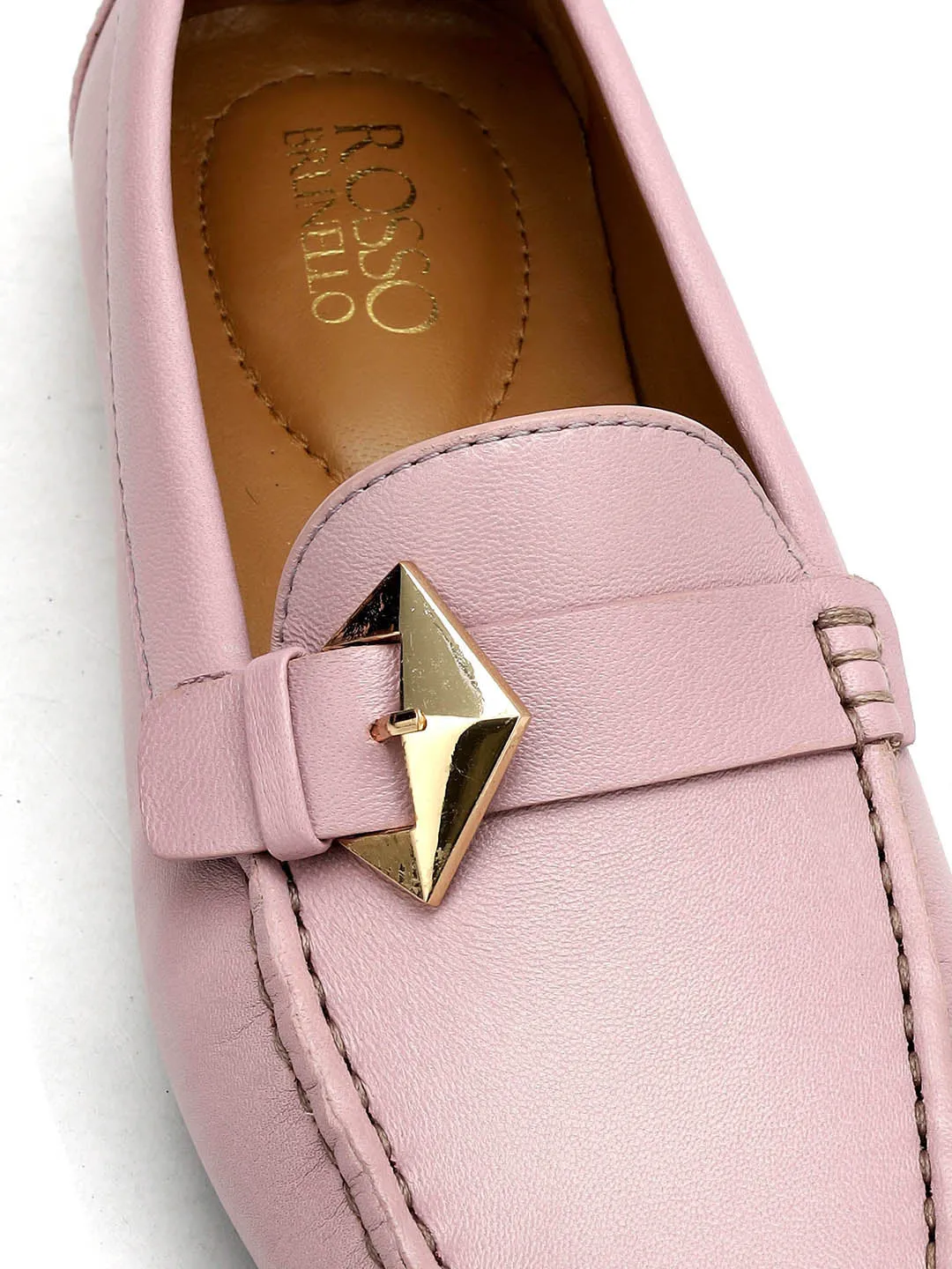 Purple Buckled Moccasins