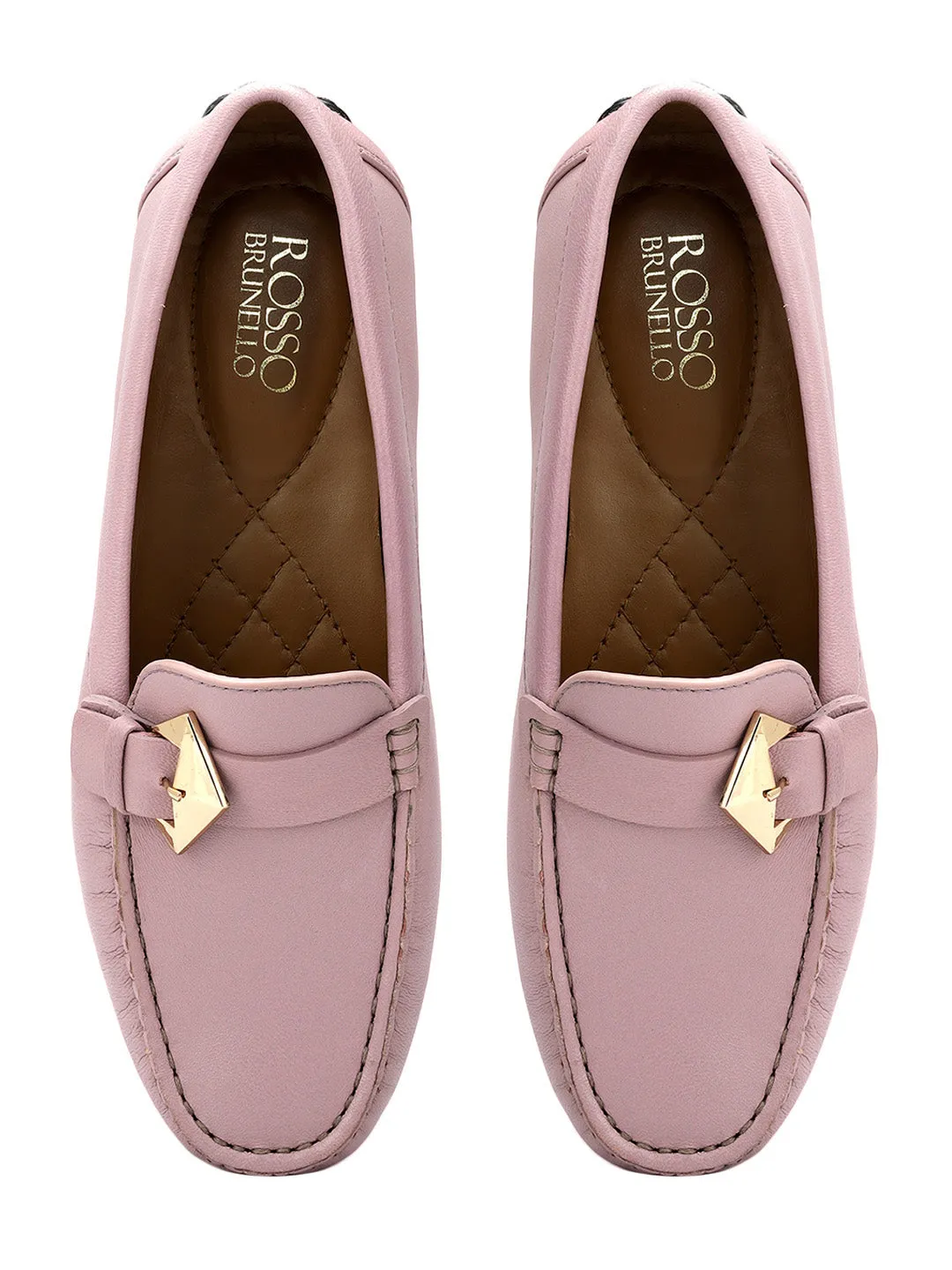 Purple Buckled Moccasins