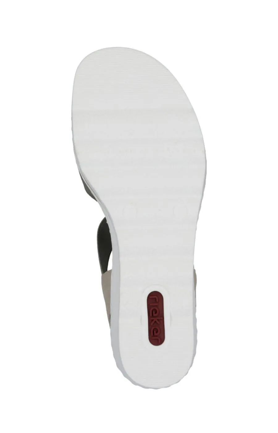 Rieker Circle Wedge Sandal in Khaki