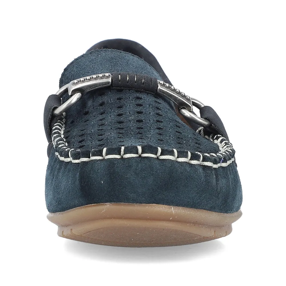 Rieker Moccasin Loafer Shoe 40253-14 Slip on in Navy