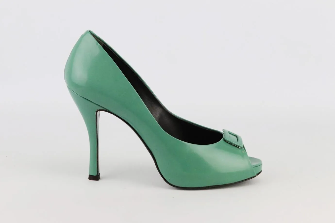 ROGER VIVIER LEATHER PEEP TOE PUMPS EU 37 UK 4 US 7