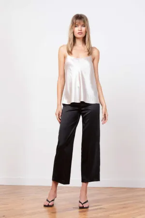 Satin Pull-on Pant in Black