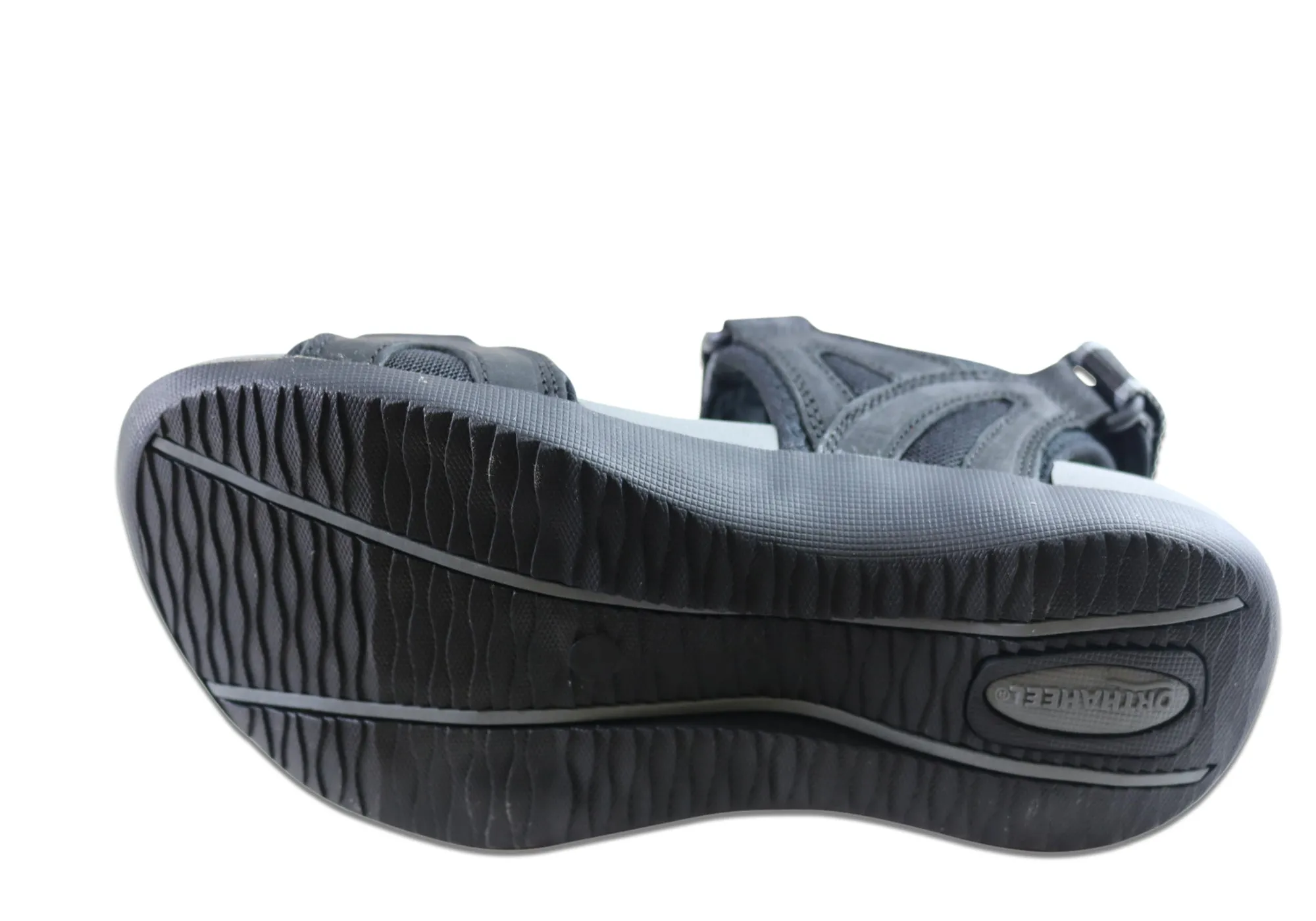 Scholl Orthaheel Bribie Womens Leather Adjustable Supportive Sandals