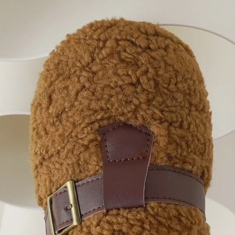 Slip-On Soft Sole Plush Teddy Shoes