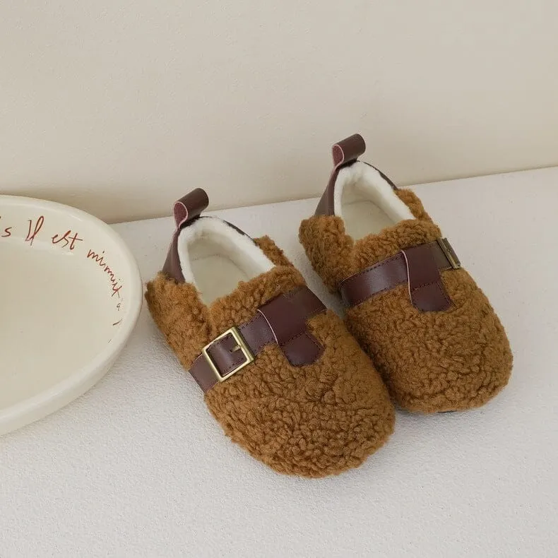 Slip-On Soft Sole Plush Teddy Shoes