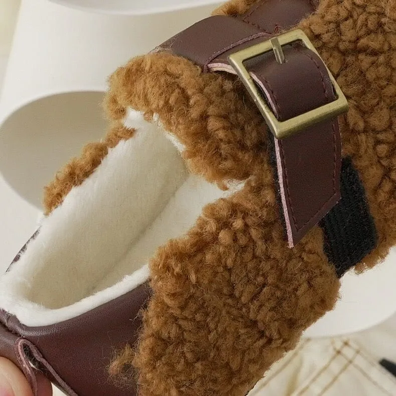 Slip-On Soft Sole Plush Teddy Shoes