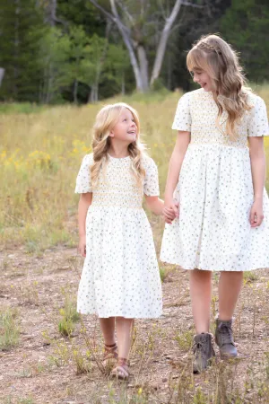 Sofia Girl  Embroidered Floral Dress