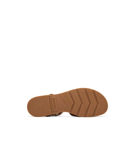 SOREL WOMEN'S ELLA III ANKLE STRAP FLAT SANDAL - VELVET TAN/GUM