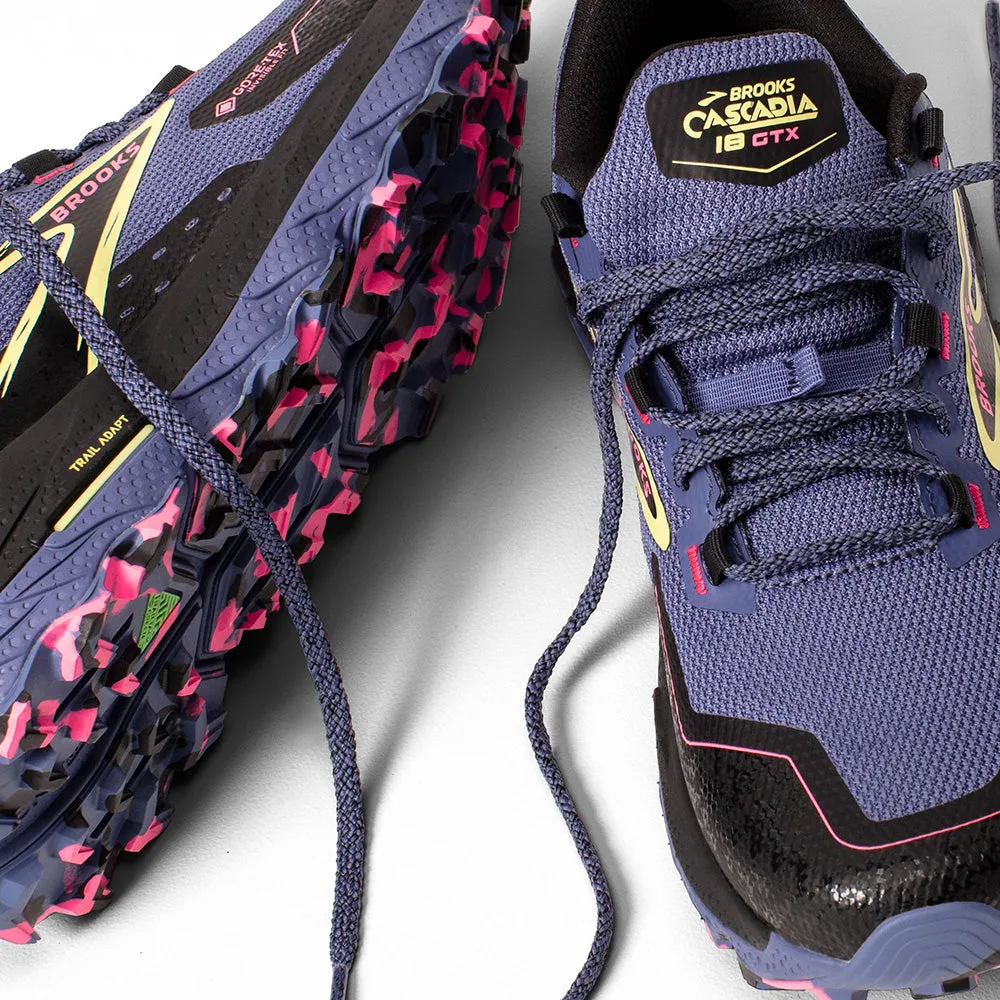 【SS25 春夏・新品】Brooks Women's Cascadia 18 GTX 120415 Trail Running SS25 女裝 防水版 跑山鞋 跑步鞋