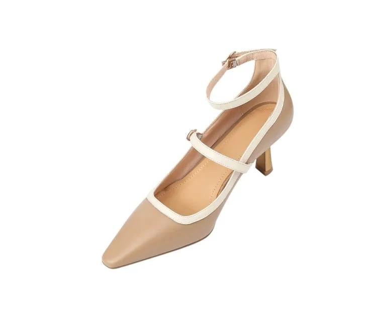 Two Strap Leather Mary Janes
