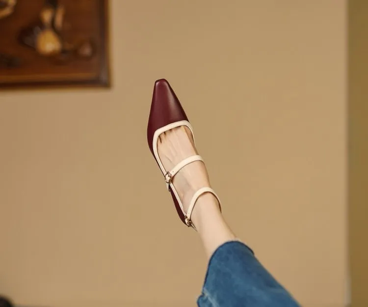 Two Strap Leather Mary Janes