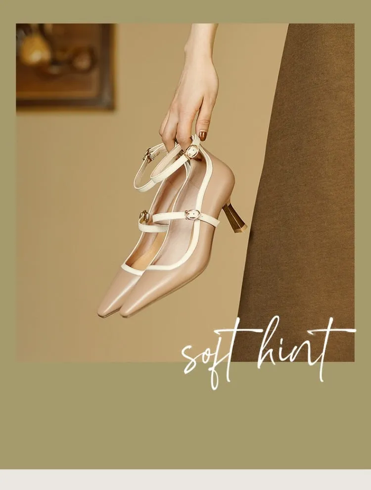 Two Strap Leather Mary Janes