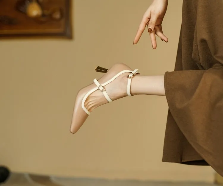Two Strap Leather Mary Janes