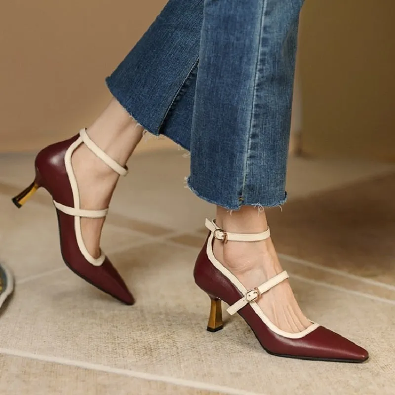 Two Strap Leather Mary Janes