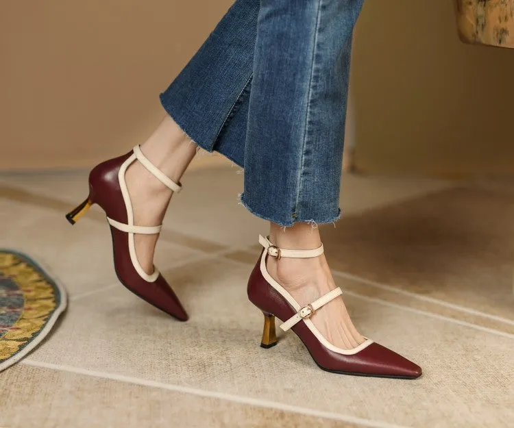 Two Strap Leather Mary Janes