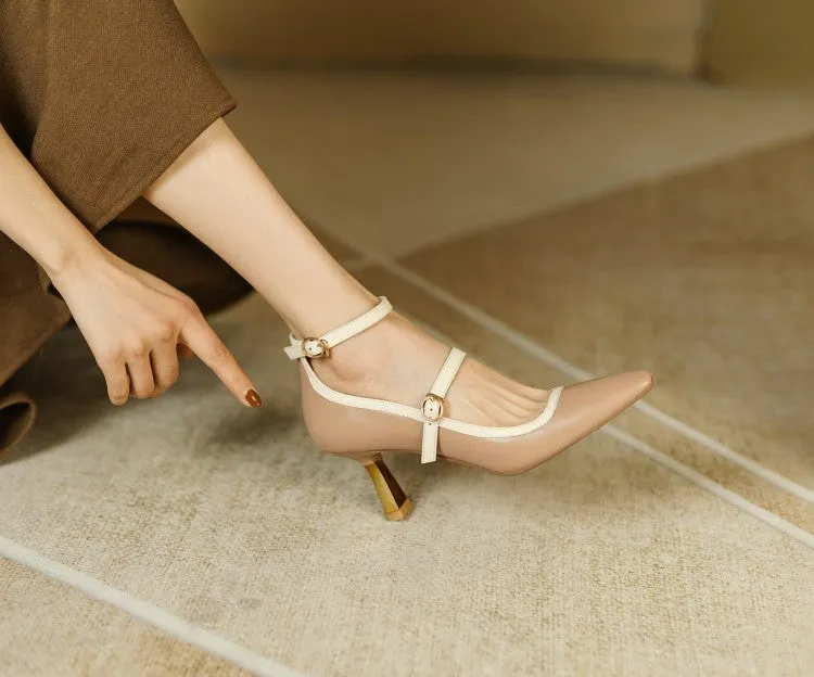 Two Strap Leather Mary Janes