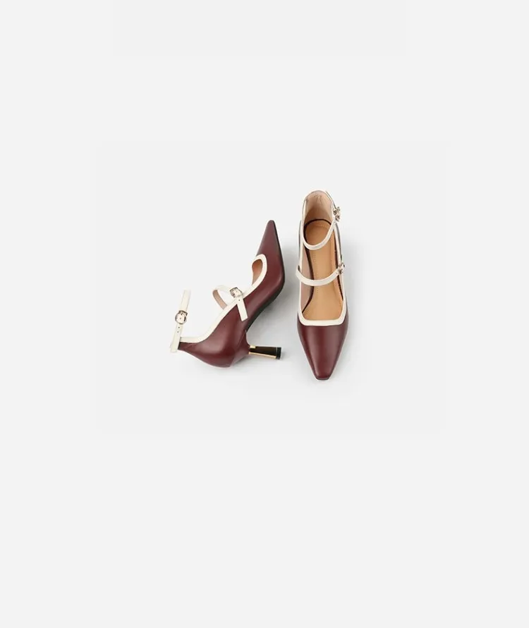 Two Strap Leather Mary Janes