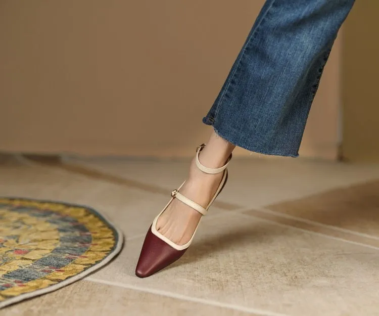 Two Strap Leather Mary Janes