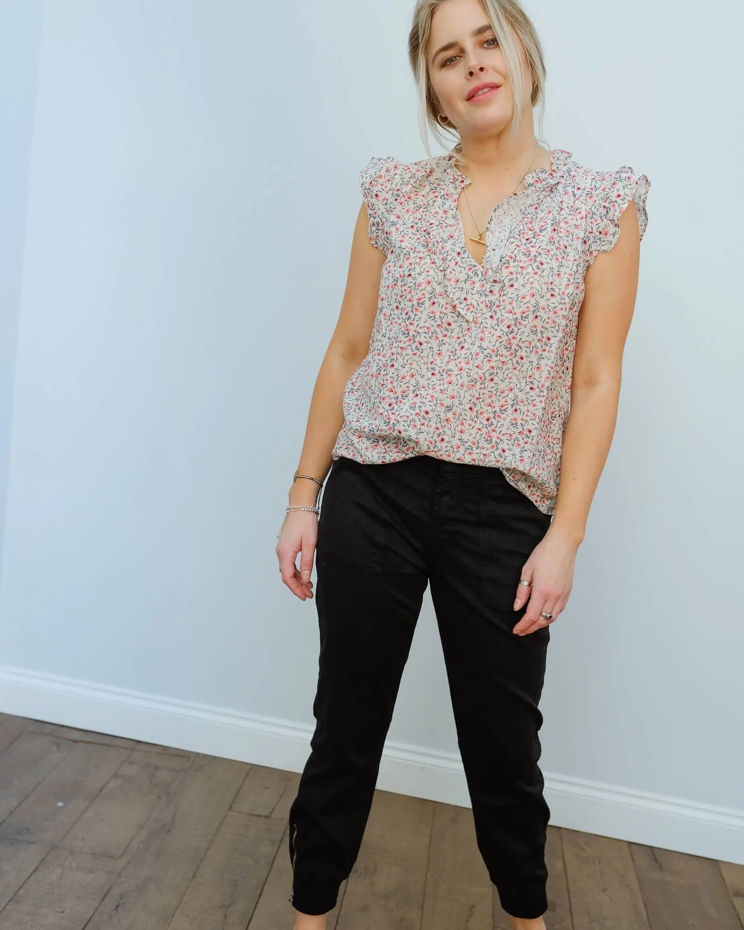 V Nolita top in poppy