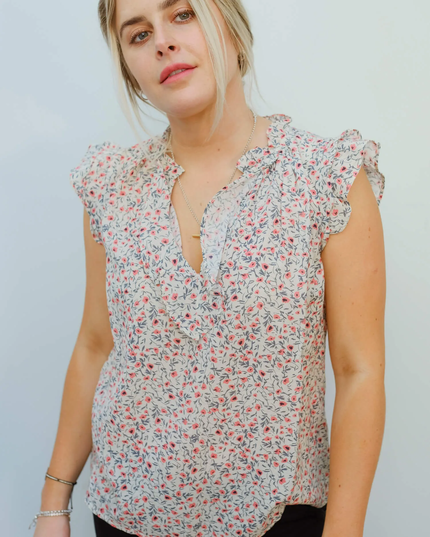 V Nolita top in poppy