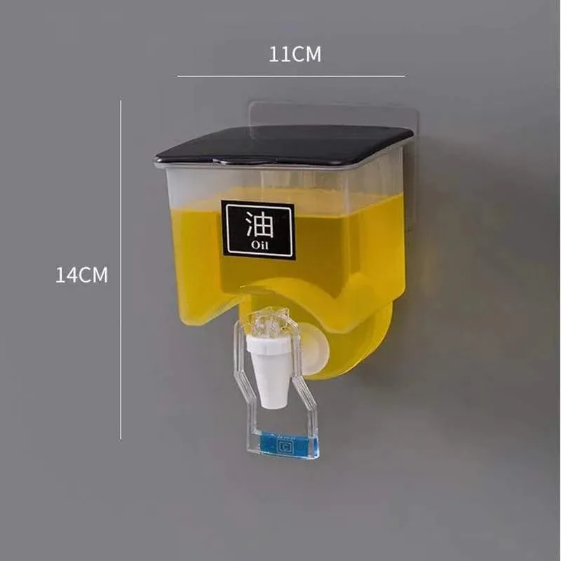 Wall-Mounted Oil Vinegar Dispenser Jar Container