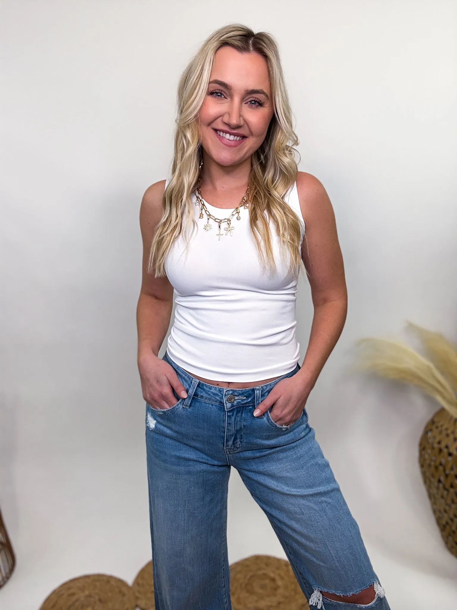 White Smoothing Seamless Tank