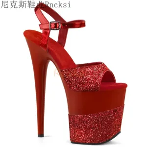 Women's High Pumps Sandals 8-Inch Ultra High Heel Sandals Sexy Shoes Platform Sandals Party Shoes