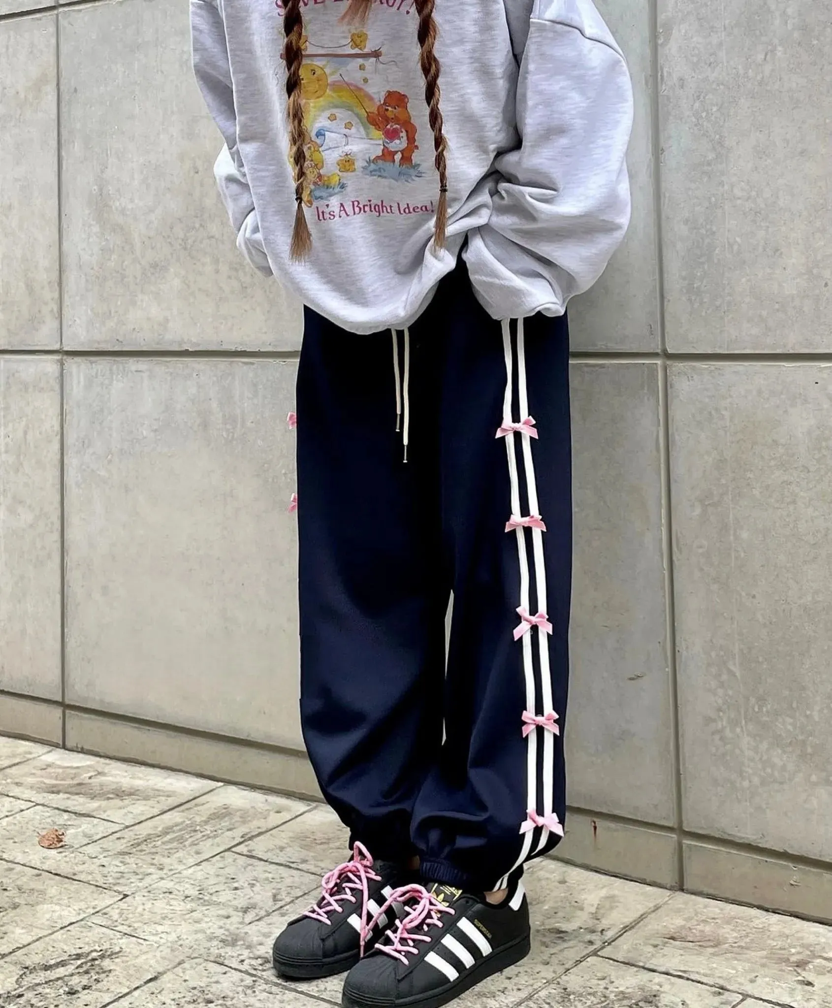 Y2K Blokette Coquette Aesthetic Clothes Cargo Joggers for Women with Bows