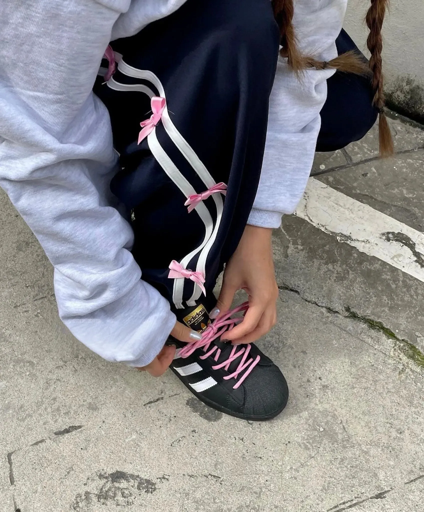 Y2K Blokette Coquette Aesthetic Clothes Cargo Joggers for Women with Bows